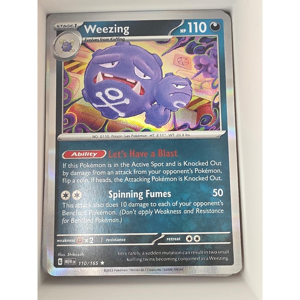 Weezing 110/165 Rare 151 Pokemon Reverse Holo Near Mint